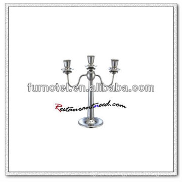 T201 H315mm Stainless Steel 3 Heads Candle Holder